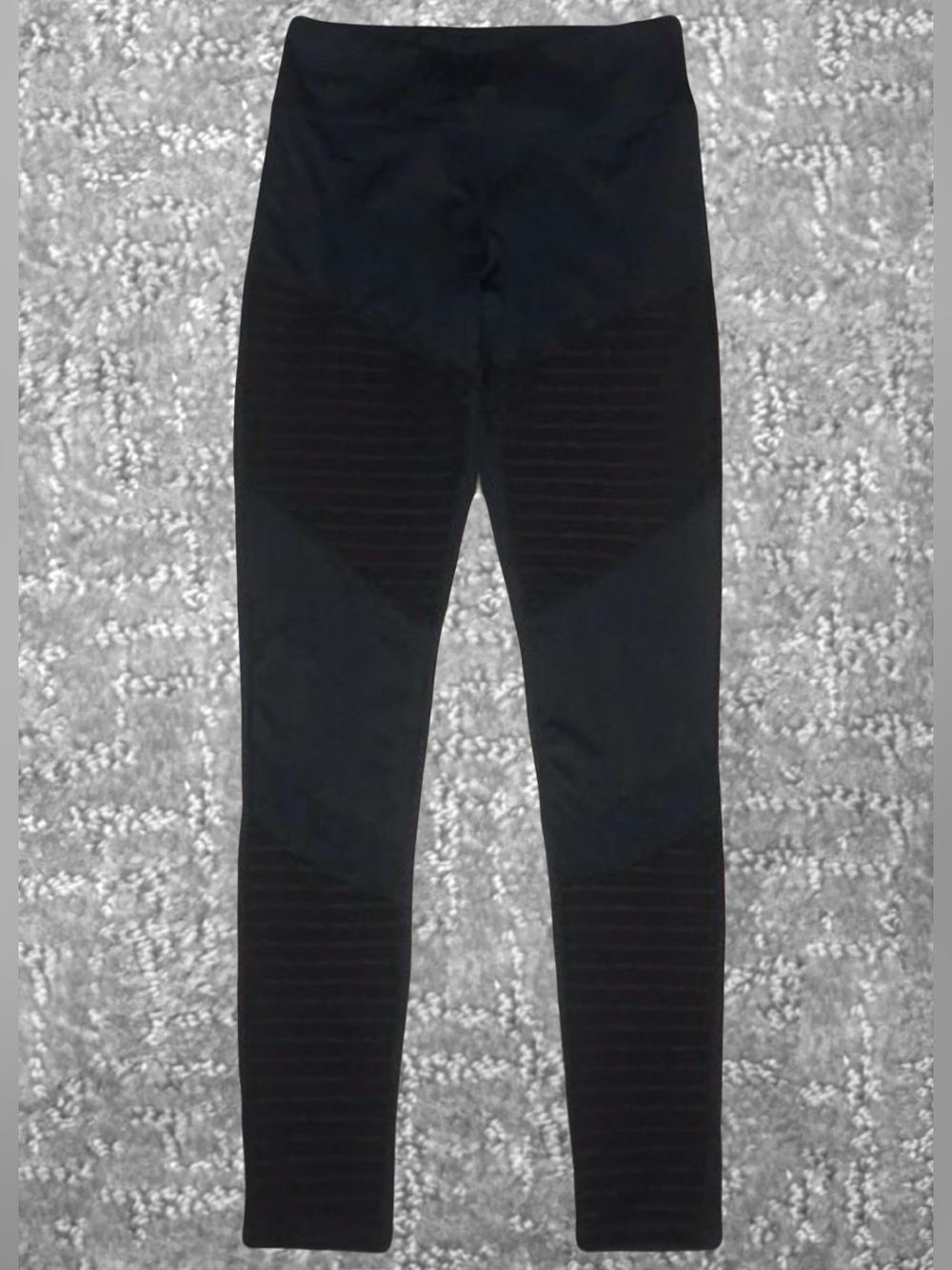 Pink Buddha Black Moto Leggings - Small